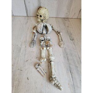 Vintage creepy skeleton hanging Halloween home decor prop
